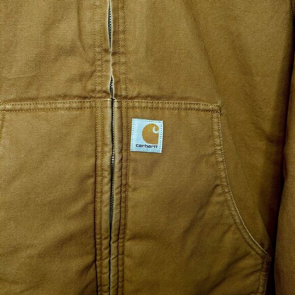 Carhartt Canvas Quilt-Lined Jacket “Tan Brown” - Picture 3 of 5